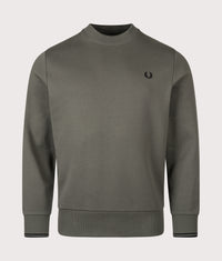 Crew Neck Sweatshirt: U70 Field Green/Black 