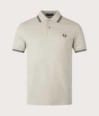 Twin Tipped Fred Perry Shirt: S23 Seagrass/Black 