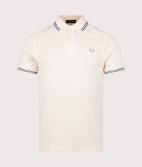Twin Tipped Fred Perry Polo Shirt: 95A Ecru/Stockport Blue 