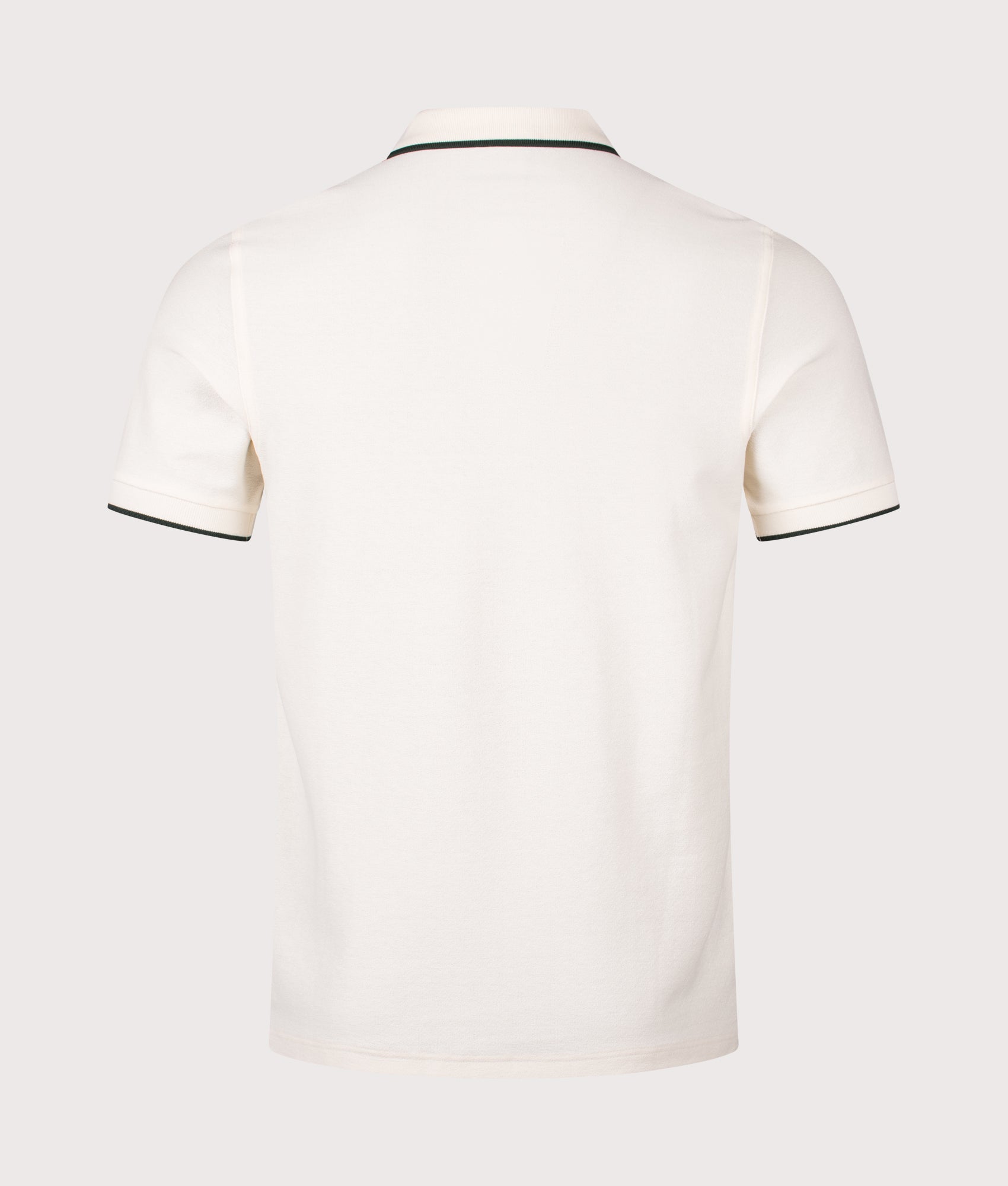 Fred Perry Crepe Piqué Polo Shirt in Ecru at EQVVS Menswear. Back shot.