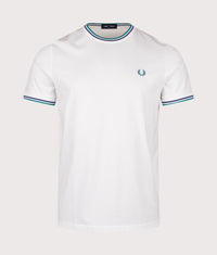 Twin Tipped T-Shirt: 94A Snow White/Deep Mint/Soho Eclipse 