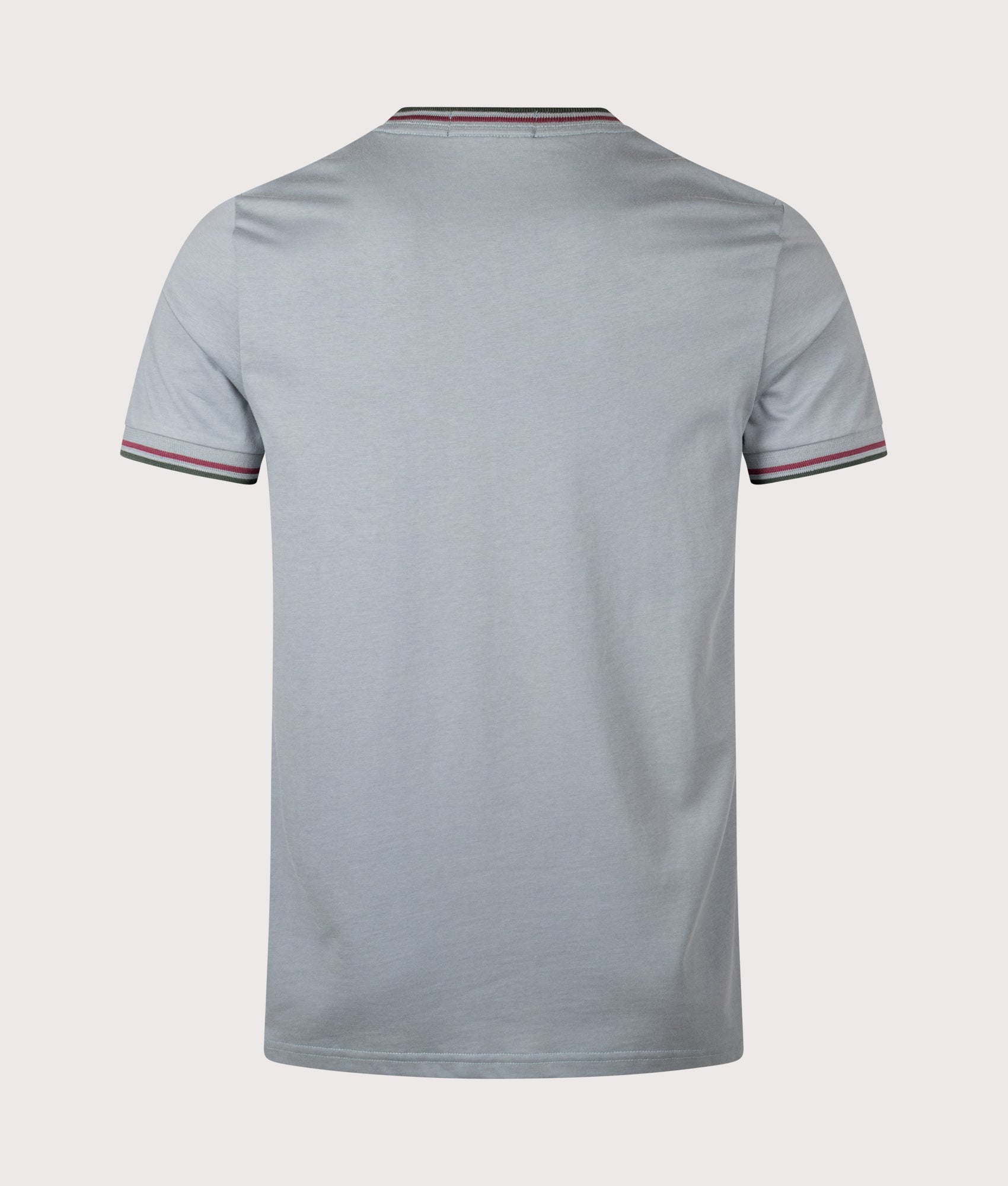 Twin Tipped T-Shirt in Stockport Blue/Oxblood/Grassroots | Fred Perry | EQVVS Menswear | Back shot.