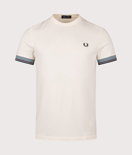 Regular Fit Twin Tipped Cuff T-Shirt in Ecru | Fred Perry | EQVVS