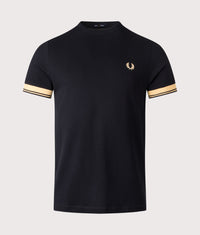 Regular Fit Twin Tipped Cuff T-Shirt: 90A Black/Champagne 