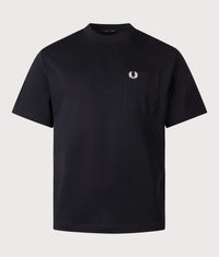 Relaxed Fit Pocket Detail T-Shirt: 102 Black 