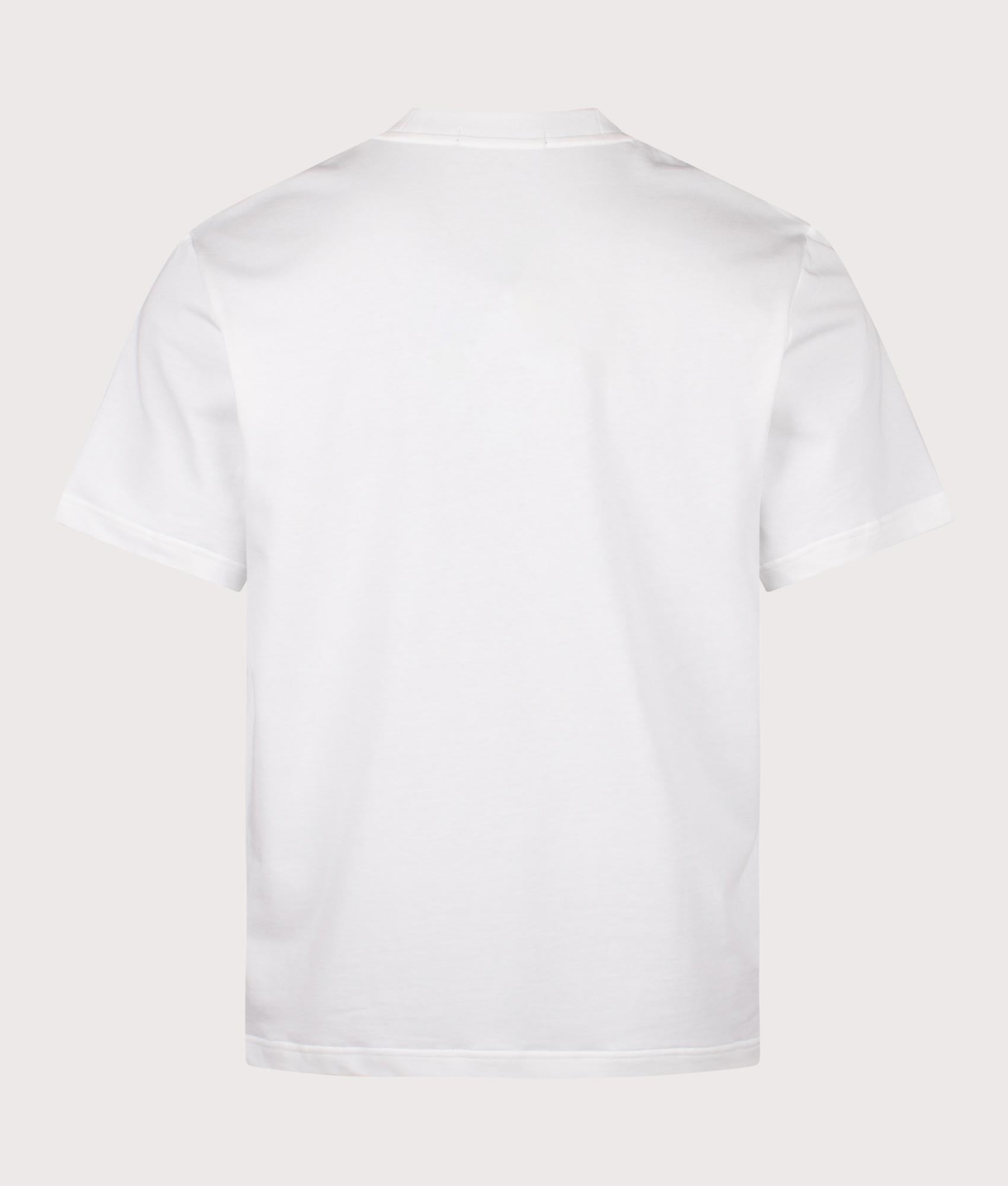 Fred Perry Pocket Detail T-Shirt in White at EQVVS Menswear. Back shot.