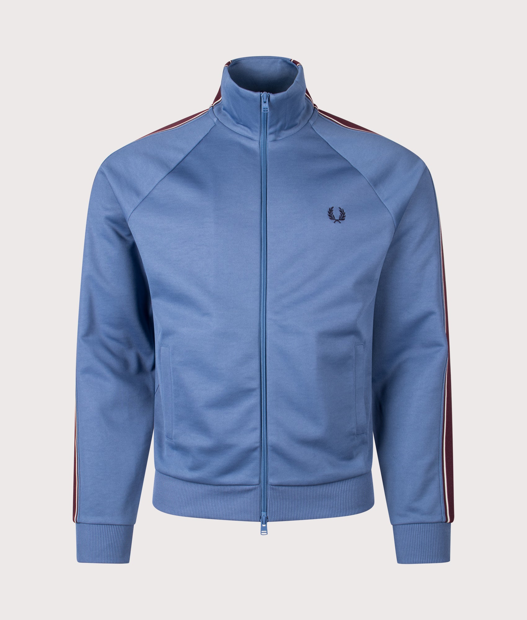Tramline Tape Track Jacket in Ace Blue | Fred Perry | EQVVS