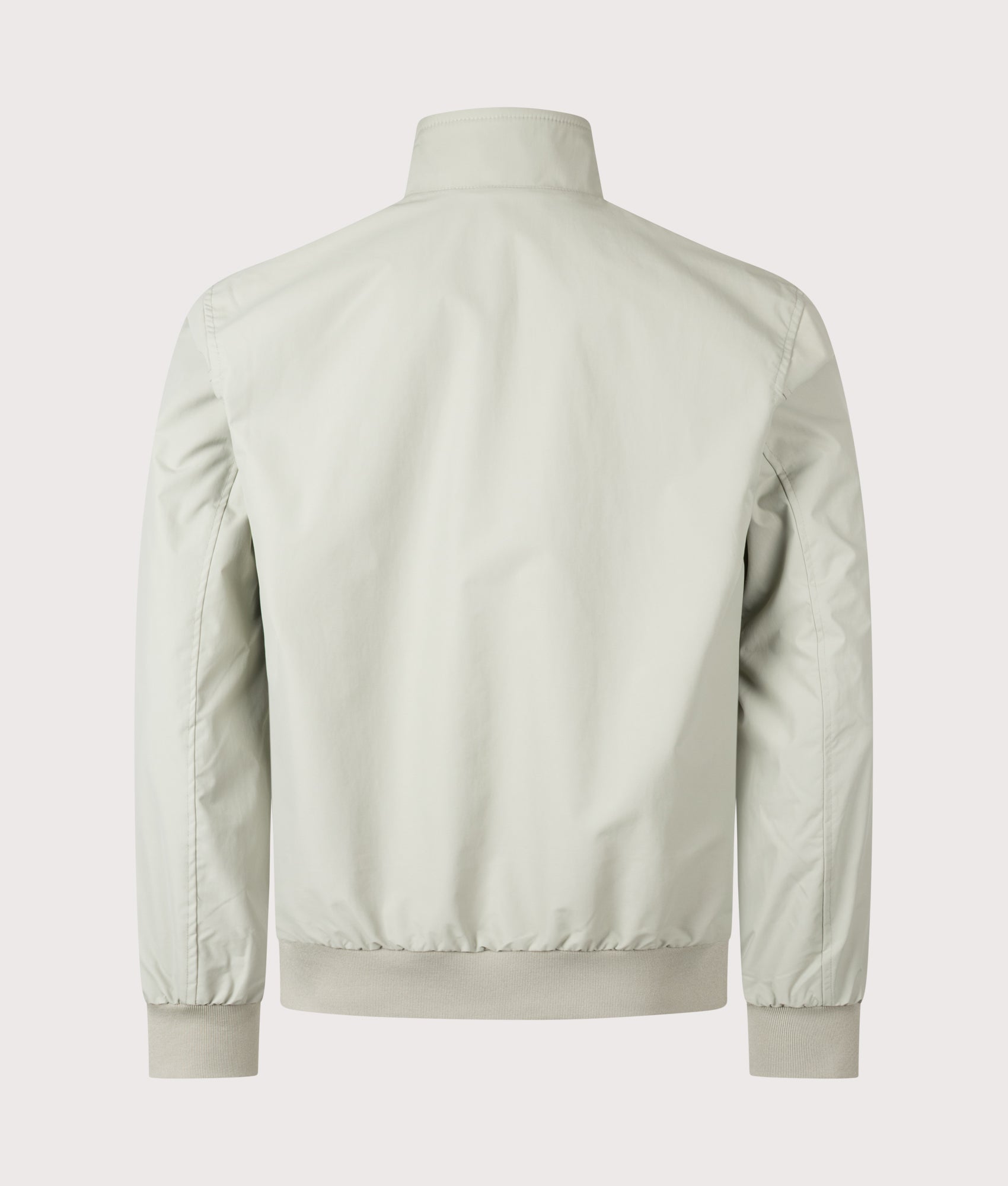 Fred Perry Brentham Jacket in Seagrass and Black at EQVVS Menswear. Back shot.