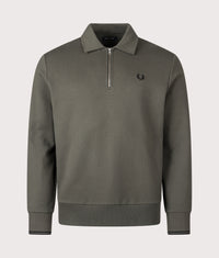 Collared Quarter Zip Sweatshirt: 148 Field Green 