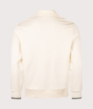 Perry Relaxed Fit Collared Quarter Zip Sweatshirt Ecru | Fred Perry | EQVVS