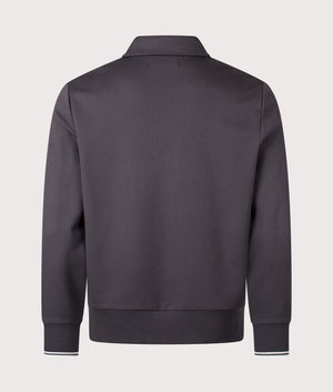 Collared Quarter Zip Sweatshirt in Anchor Grey | Fred Perry | EQVVS