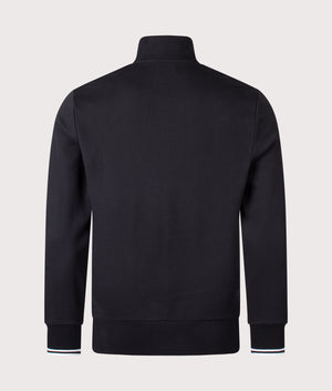 Zip Through Sweatshirt in Black | Fred Perry | EQVVS