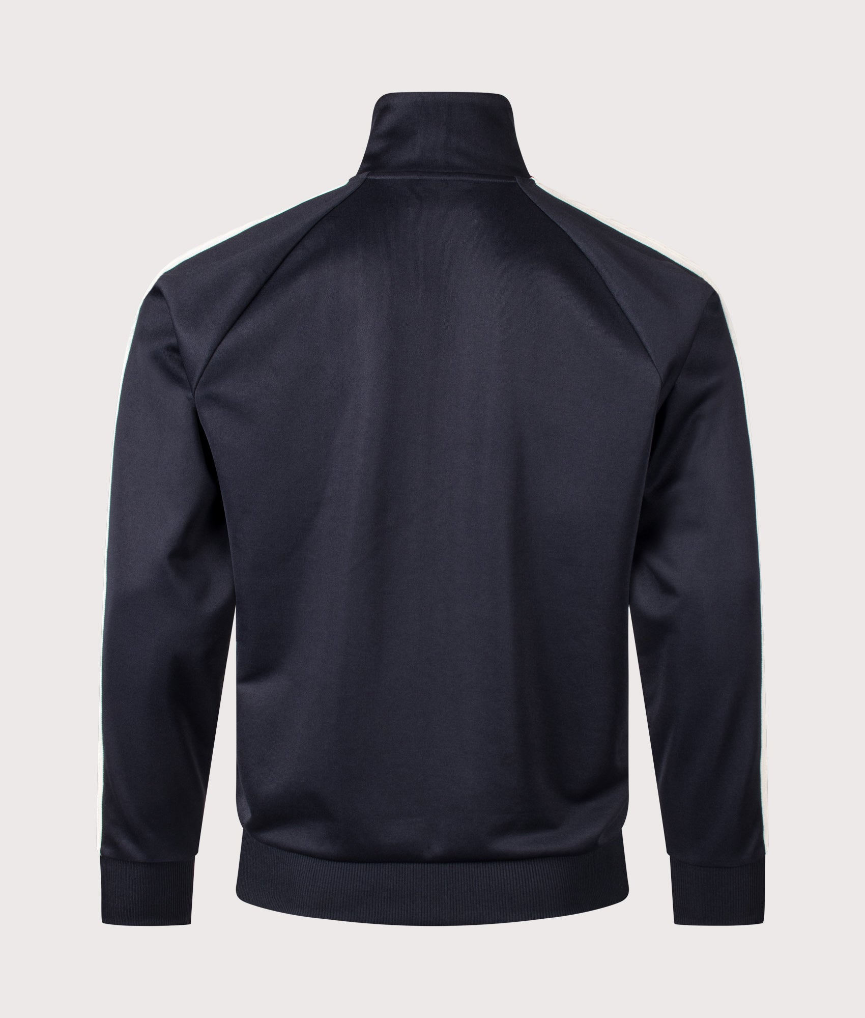 Fred Perry Cable Taped Track Jacket in Navy at EQVVS Menswear. Back shot.