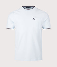 Pocket Detail Piqué T-Shirt: R30 Light Ice 