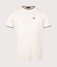 Pocket Detail Piqué T-Shirt: 560 Ecru 
