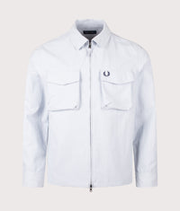 Regular Fit Ripstop Pocket Overshirt: 28A Dusky Blue 