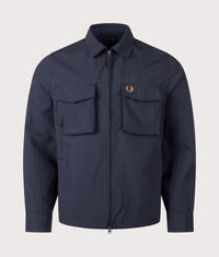 Regular Fit Ripstop Pocket Overshirt: 608 Navy 