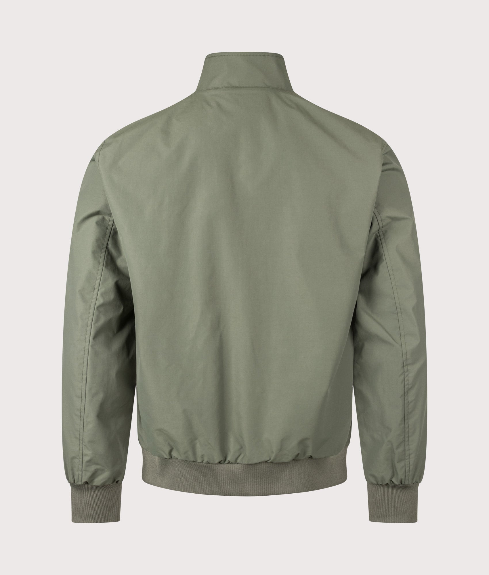 Fred Perry The Brentham Jacket in Laurel Wreath Green at EQVVS Menswear. Back shot.