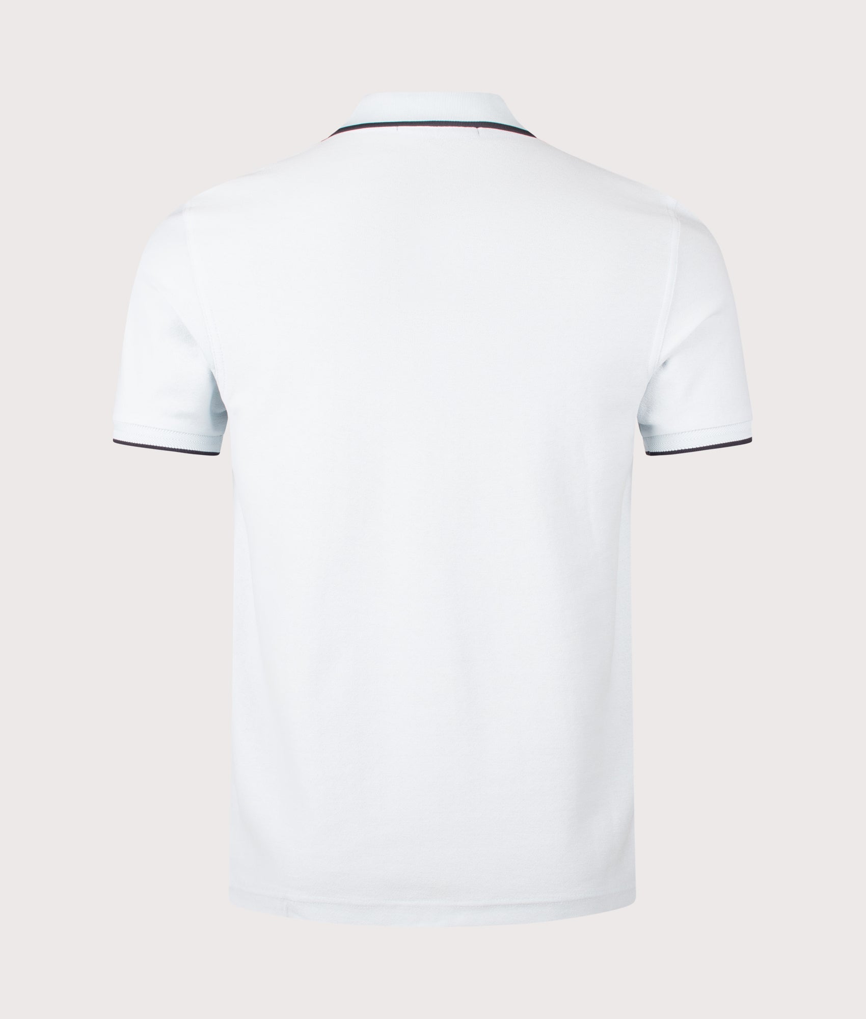 Fred Perry Crepe Piqué Polo Shirt in Light Ice at EQVVS Menswear. Back shot.