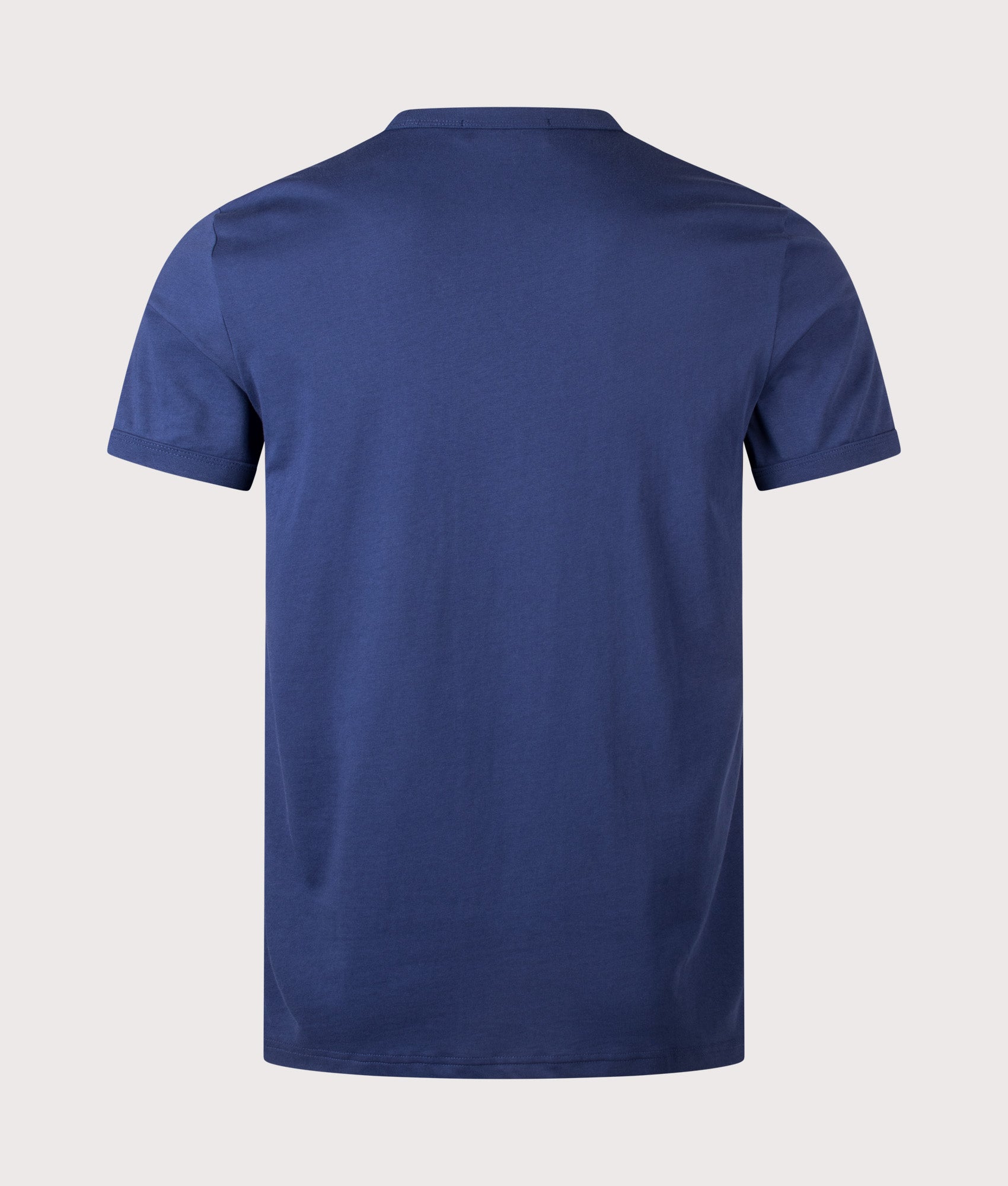 Fred Perry Ringer T-Shirt in French Navy at EQVVS Menswear. Back shot.