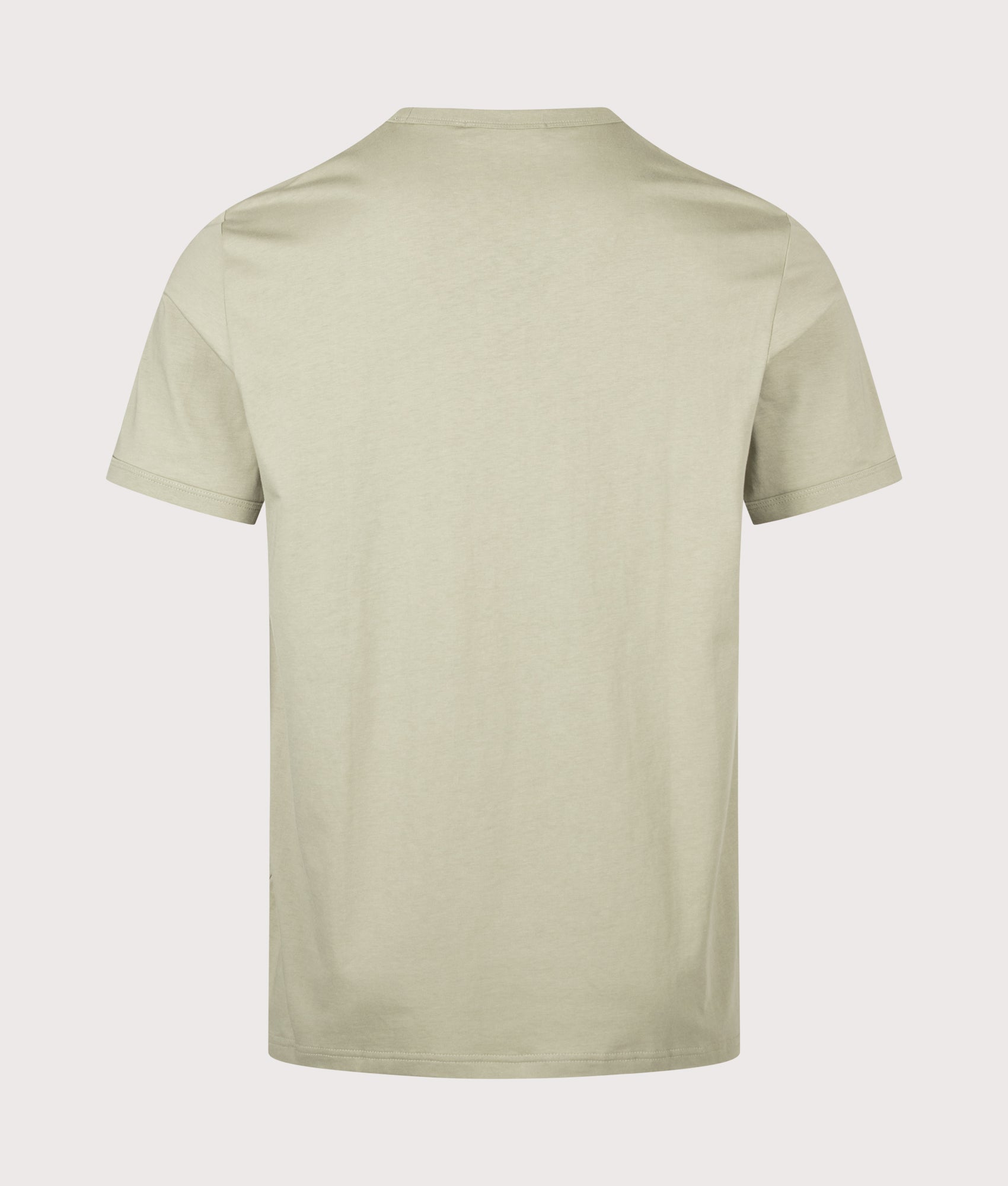 Fred Perry Regular Fit Ringer T-Shirt in Seagrass at EQVVS Menswear. Back shot.