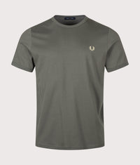 Regular Fit Ringer T-Shirt: 148 Field Green 