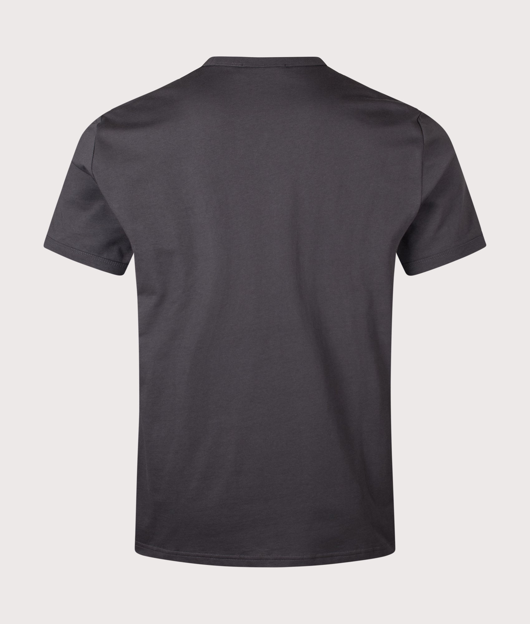 Fred Perry Regular Fit Ringer T-Shirt in Anchor Grey at EQVVS Menswear. Back shot.