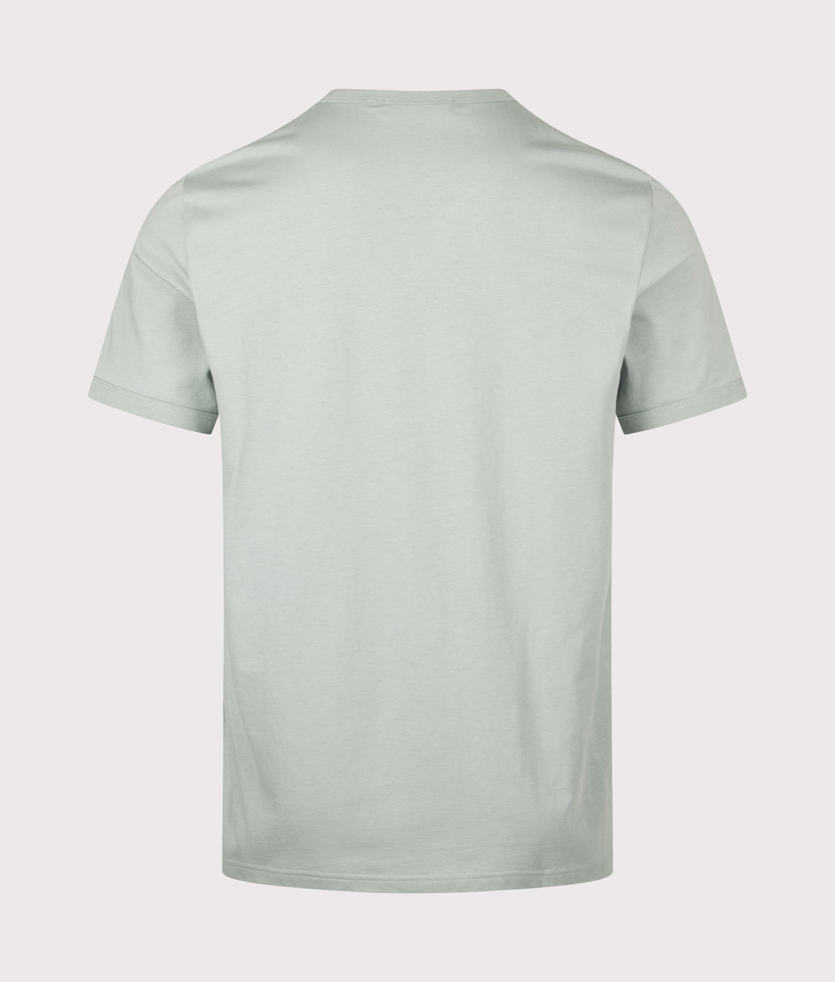 Fred Perry Regular Fit Ringer T-Shirt in Silver Blue at EQVVS Menswear. Back shot.