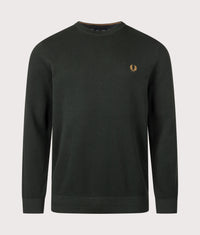 Regular Fit Piqué Stitch Jumper: Q20 Night Green 
