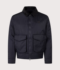 Regular Fit Nylon Caban Jacket: 608 Navy 