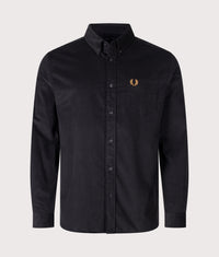 Regular Fit Needle Cord Shirt: 102 Black 