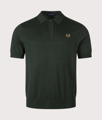 Regular Fit Supima Cotton Knitted Polo Shirt: Q20 Night Green 