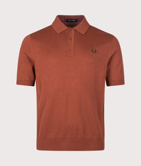 Regular Fit Supima Cotton Knitted Polo Shirt: 28C Brandy 