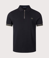 Regular Fit Bold Tipped Polo Shirt: 102 Black 