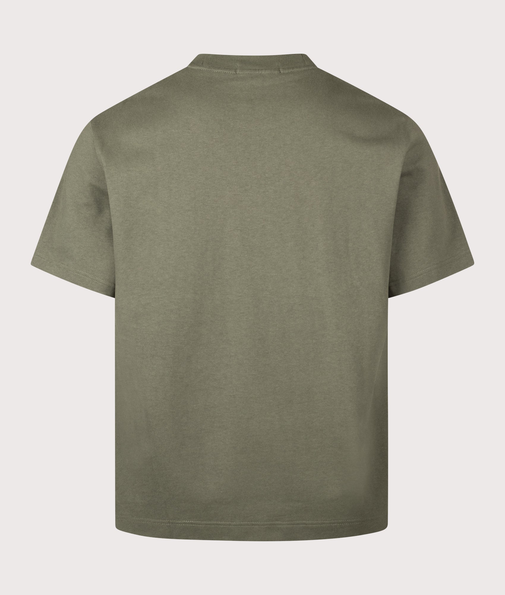 Fred Perry Relaxed Fit T-Shirt in Laurel Wreath Green at EQVVS Menswear. Back shot.