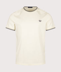 Regular Fit Twin Tipped T-Shirt: 68C Ecru/Seagrass/Dark Airforce 