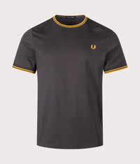 Regular Fit Twin Tipped T-Shirt: 85C Anchor Grey/Golden 