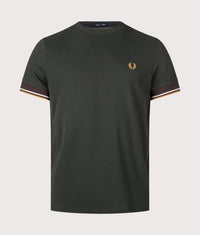 Regular Fit Twin Tipped Cuff T-Shirt: Q20 Night Green 