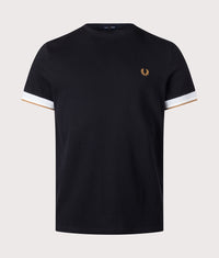 Regular Fit Twin Tipped Cuff T-Shirt: R88 Black 