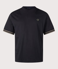 Relaxed Fit Bold Tipped T-Shirt: 102 Black 