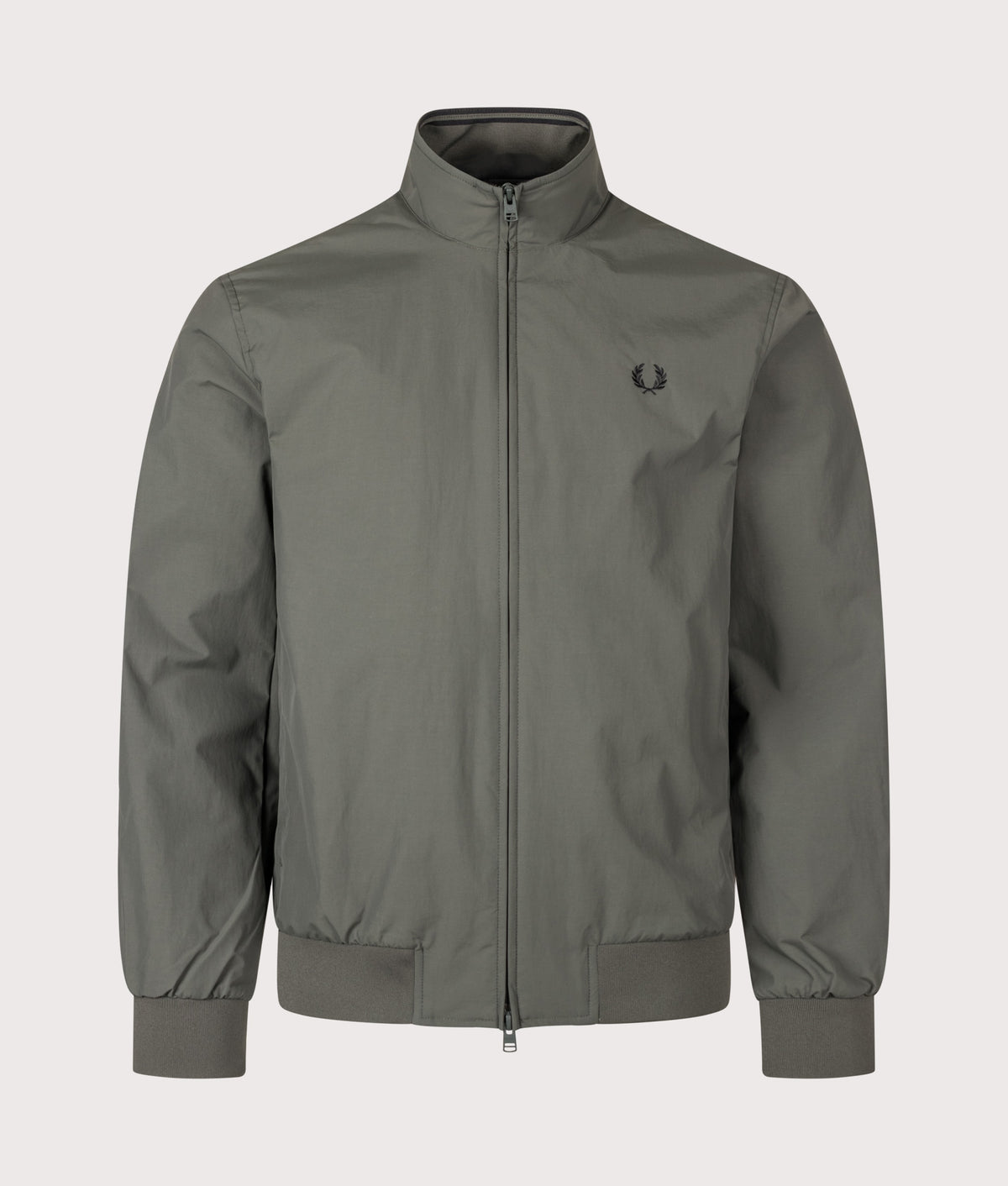 Fred Perry Regular Fit Brentham Jacket in Field Green at EQVVS Menswear. Front shot.