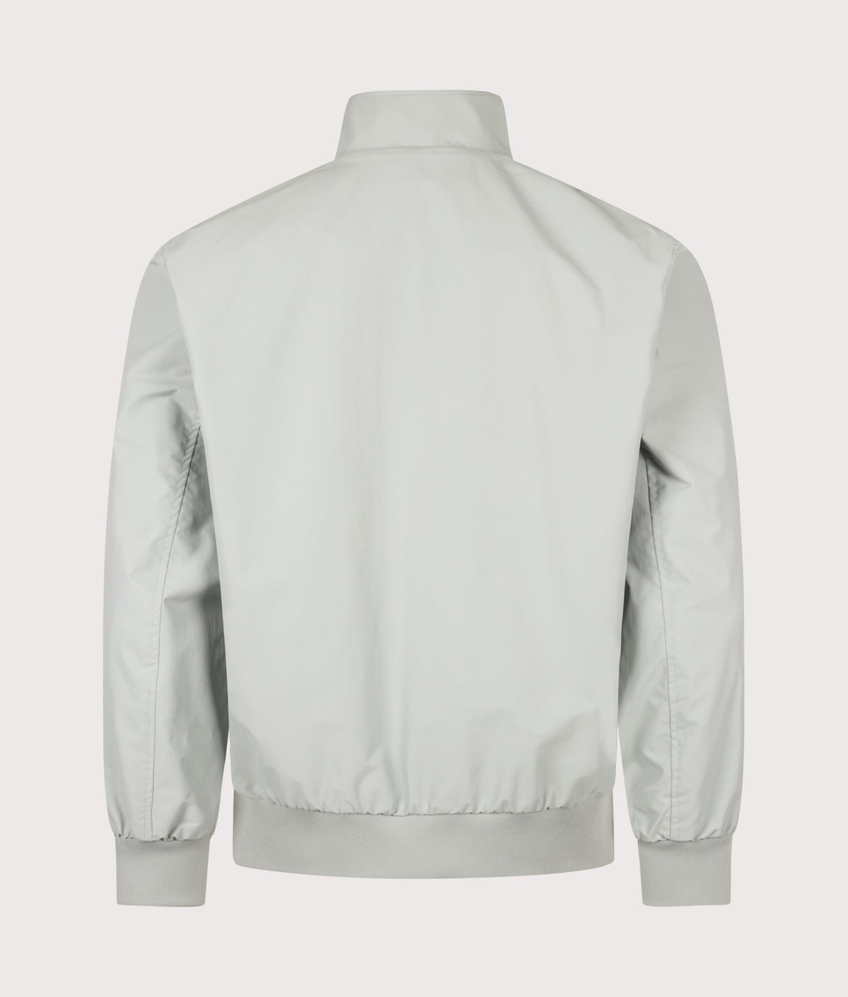 Fred Perry Regular Fit Brentham Jacket in Silver Blue at EQVVS Menswear. Back shot.