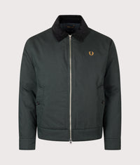 Regular Fit Cotton Caban Jacket: Q20 Night Green 