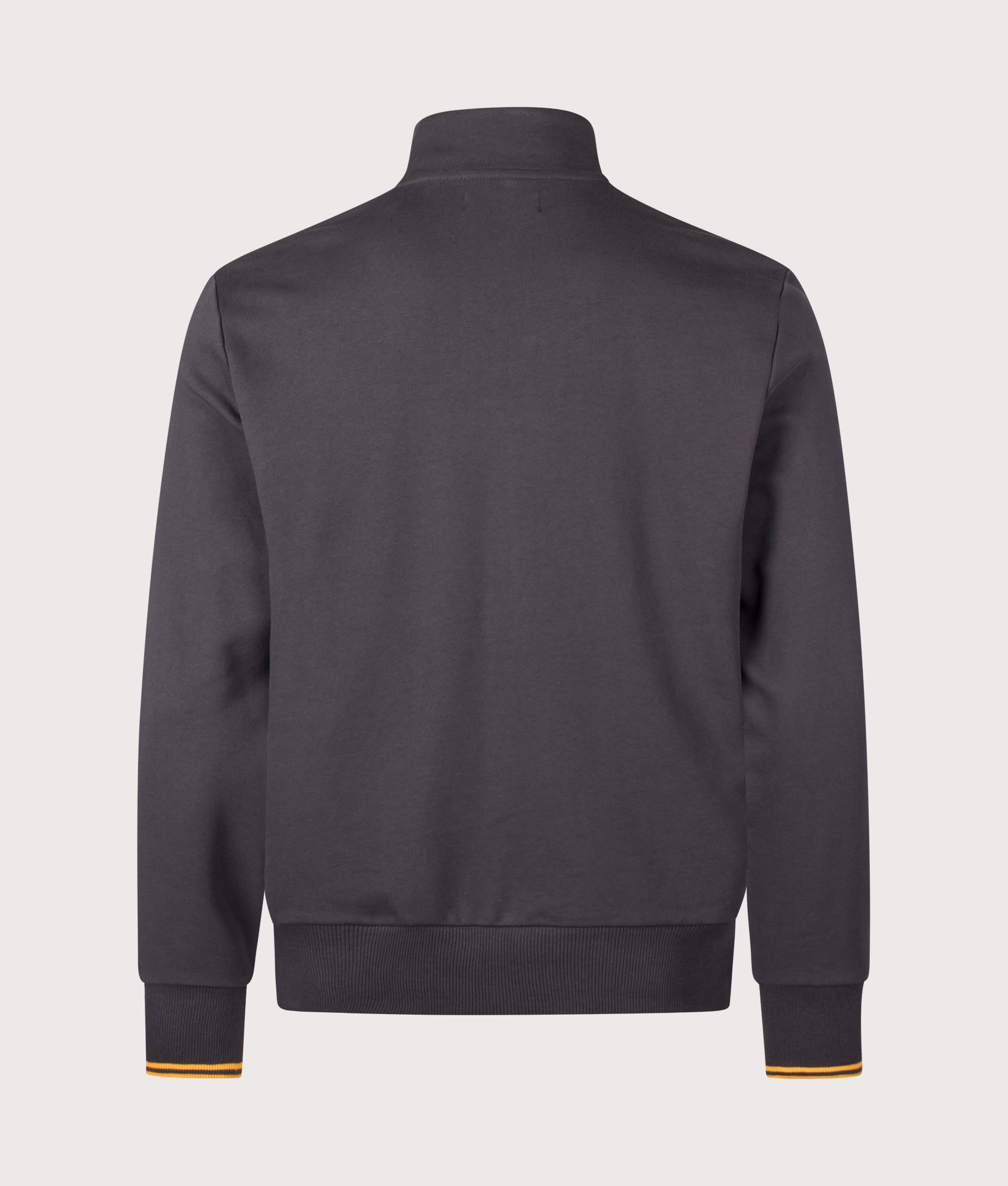 Fred Perry Regular Fit Track Top in Anchor Grey at EQVVS Menswear. Back shot.