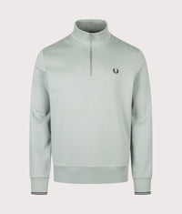 Regular Fit Quarter Zip Sweatshirt: 71C Silver Blue/Dark Airforce/Dark Airforce 