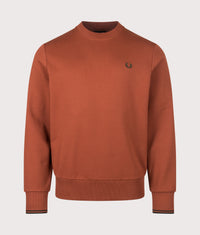 Regular Fit Crew Neck Sweatshirt: 81C Brandy/Night Green/Night Green 