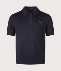 Regular Fit Supima Cotton Knitted Polo Shirt: 795 Navy 
