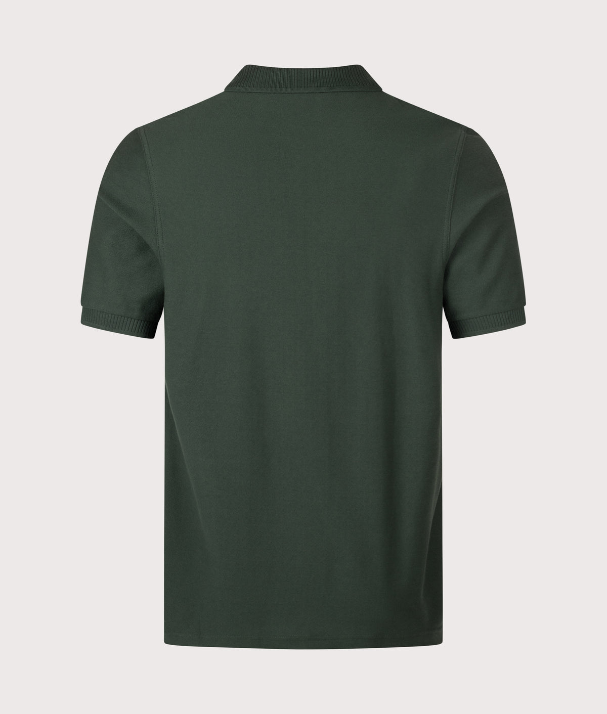 Fred Perry Regular Fit Crepe Piqué Polo Shirt in Grassroots at EQVVS Menswear. Back shot.