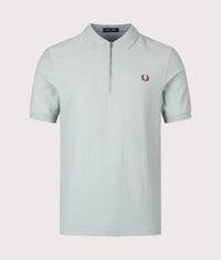 Regular Fit Crepe Piqué Polo Shirt: 959 Silver Blue 