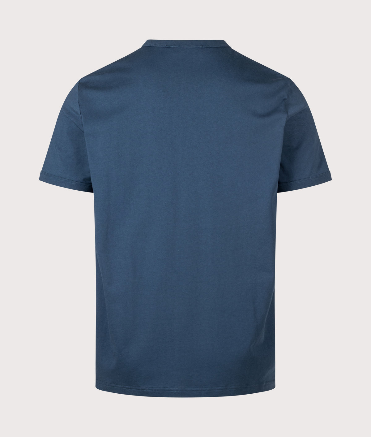 Fred Perry Regular Fit Ringer T-Shirt in  Mod Blue at EQVVS Menswear. Back shot.